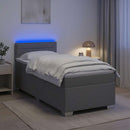 vidaXL Boxspring ágy matraccal és LED-del Világosszürke 80 x 200 cm