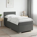 vidaXL Boxspring ágy matraccal és LED-del Sötétszürke 80 x 200 cm