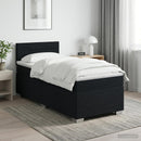 vidaXL Boxspring ágy matraccal és LED-del Fekete 90 x 200 cm Szövet