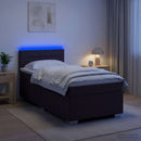 vidaXL Boxspring ágy matraccal és LED-del Sötét Barna 80 x 200 cm