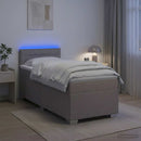 vidaXL Boxspring ágy matraccal és LED-del Tópszínű 80 x 200 cm Szövet