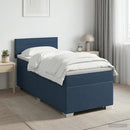 vidaXL Boxspring ágy matraccal és LED-del Kék 100 x 200 cm Szövet