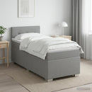 vidaXL Boxspring ágy matraccal és LED-del Világosszürke 90 x 200 cm