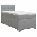 vidaXL Boxspring ágy matraccal és LED-del Világosszürke 80 x 200 cm