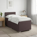 vidaXL Boxspring ágy matraccal és LED-del Sötét Barna 90 x 200 cm