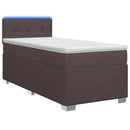vidaXL Boxspring ágy matraccal és LED-del Sötét Barna 80 x 200 cm