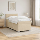 vidaXL Boxspring ágy matraccal és LED-del Krémszínű 90 x 190 cm Szövet