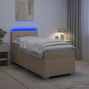 vidaXL Boxspring ágy matraccal és LED-del Krémszínű 100 x 200 cm