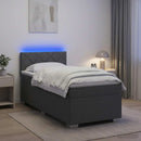 vidaXL Boxspring ágy matraccal és LED-del Sötétszürke 80 x 200 cm