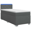 vidaXL Boxspring ágy matraccal és LED-del Sötétszürke 80 x 200 cm