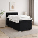 vidaXL Boxspring ágy matraccal és LED-del Fekete 90 x 190 cm Szövet