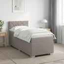 vidaXL Boxspring ágy matraccal és LED-del Tópszínű 90 x 200 cm Szövet
