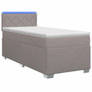 vidaXL Boxspring ágy matraccal és LED-del Tópszínű 80 x 200 cm Szövet