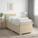 vidaXL Boxspring ágy matraccal és LED-del Krémszínű 80 x 200 cm Szövet