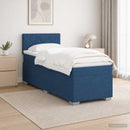vidaXL Boxspring ágy matraccal és LED-del Kék 80 x 200 cm Szövet