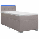 vidaXL Boxspring ágy matraccal és LED-del Tópszínű 90 x 190 cm Szövet