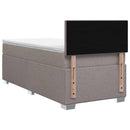 vidaXL Boxspring ágy matraccal és LED-del Tópszínű 90 x 190 cm Szövet