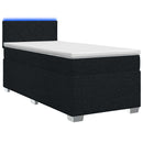vidaXL Boxspring ágy matraccal és LED-del Fekete 90 x 190 cm Szövet