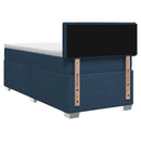 vidaXL Boxspring ágy matraccal és LED-del Kék 90 x 200 cm Szövet