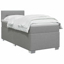 vidaXL Boxspring ágy matraccal és LED-del Világosszürke 90 x 200 cm