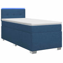 vidaXL Boxspring ágy matraccal és LED-del Kék 90 x 200 cm Szövet
