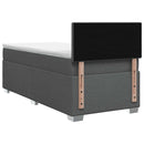 vidaXL Boxspring ágy matraccal és LED-del Sötétszürke 100 x 200 cm