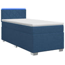 vidaXL Boxspring ágy matraccal és LED-del Kék 100 x 200 cm Szövet