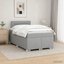vidaXL Boxspring ágy matraccal és LED-del Világosszürke 120 x 200 cm