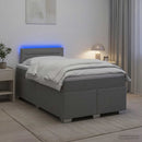 vidaXL Boxspring ágy matraccal és LED-del Világosszürke 120 x 200 cm