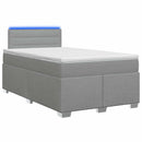 vidaXL Boxspring ágy matraccal és LED-del Világosszürke 120 x 190 cm