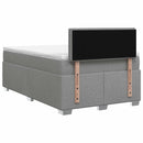 vidaXL Boxspring ágy matraccal és LED-del Világosszürke 120 x 190 cm