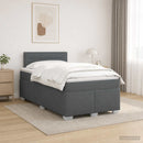 vidaXL Boxspring ágy matraccal és LED-del Sötétszürke 120 x 200 cm