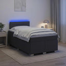 vidaXL Boxspring ágy matraccal és LED-del Sötétszürke 120 x 200 cm