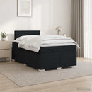 vidaXL Boxspring ágy matraccal és LED-del Fekete 120 x 190 cm Szövet