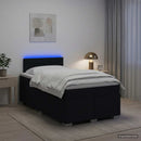vidaXL Boxspring ágy matraccal és LED-del Fekete 120 x 190 cm Szövet