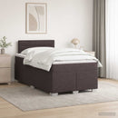 vidaXL Boxspring ágy matraccal és LED-del Sötét Barna 120 x 190 cm