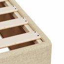 vidaXL Boxspring ágy matraccal és LED-del Krémszínű 120 x 190 cm