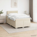 vidaXL Boxspring ágy matraccal és LED-del Krémszínű 120 x 190 cm