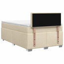 vidaXL Boxspring ágy matraccal és LED-del Krémszínű 120 x 190 cm