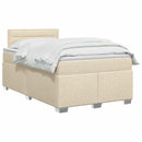 vidaXL Boxspring ágy matraccal és LED-del Krémszínű 120 x 190 cm