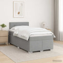 vidaXL Boxspring ágy matraccal és LED-del Világosszürke 120 x 200 cm