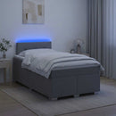 vidaXL Boxspring ágy matraccal és LED-del Világosszürke 120 x 200 cm