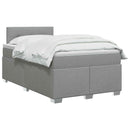 vidaXL Boxspring ágy matraccal és LED-del Világosszürke 120 x 190 cm