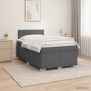 vidaXL Boxspring ágy matraccal és LED-del Sötétszürke 120 x 200 cm