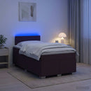 vidaXL Boxspring ágy matraccal és LED-del Sötét Barna 120 x 200 cm