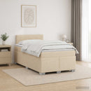 vidaXL Boxspring ágy matraccal és LED-del Krémszínű 120 x 200 cm