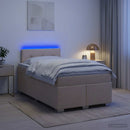 vidaXL Boxspring ágy matraccal és LED-del Krémszínű 120 x 200 cm