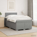 vidaXL Boxspring ágy matraccal és LED-del Világosszürke 120 x 200 cm