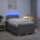 vidaXL Boxspring ágy matraccal és LED-del Világosszürke 120 x 200 cm