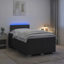vidaXL Boxspring ágy matraccal és LED-del Sötétszürke 120 x 190 cm